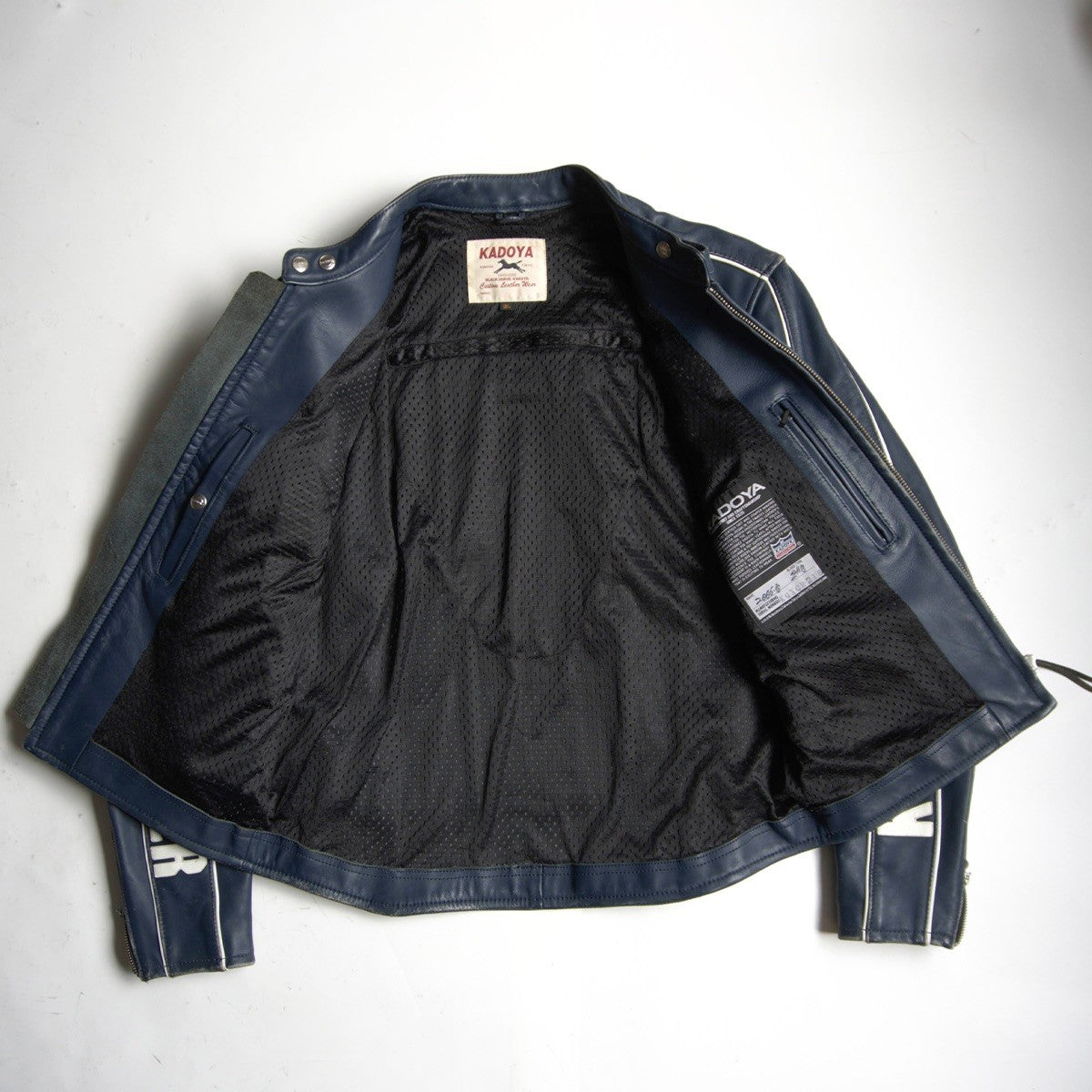 KADOYA BLACK HORSE Single Rider Leather Jacket Size XXL