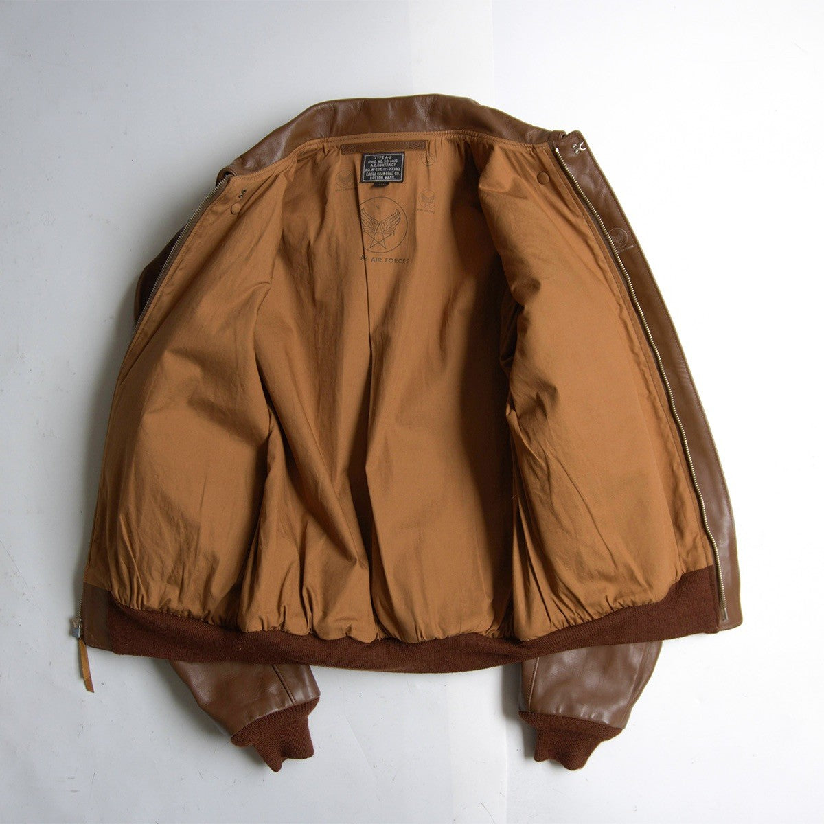 CABLE RAIN A-2 Flight Jacket Horsehide Leather Size XXS