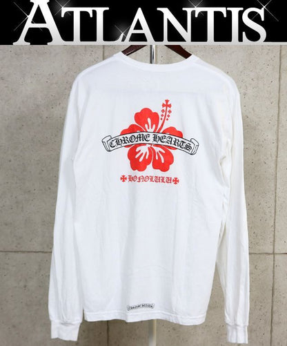 CHROME HEARTS Honolulu Hibiscus Long T-Shirt White Size L