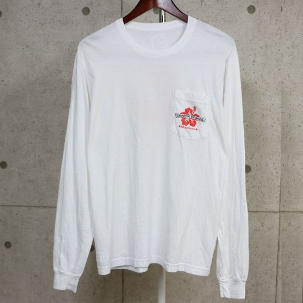 CHROME HEARTS Honolulu Hibiscus Long T-Shirt White Size L
