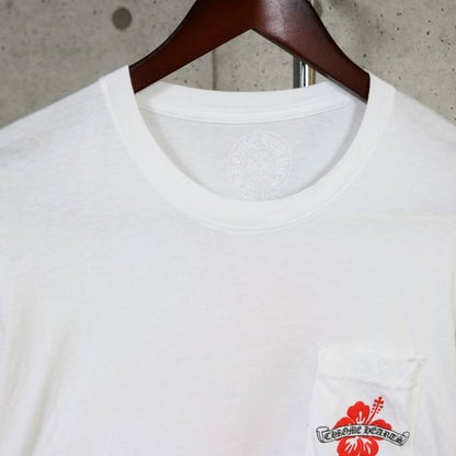 CHROME HEARTS Honolulu Hibiscus Long T-Shirt White Size L