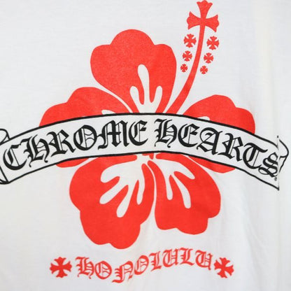 CHROME HEARTS Honolulu Hibiscus Long T-Shirt White Size L