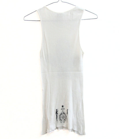 CHROME HEARTS Old Vintage Harriss Teeter Top White Size S