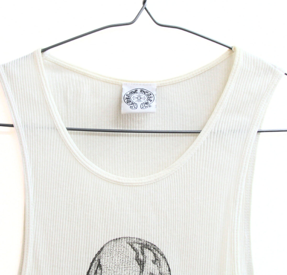 CHROME HEARTS Old Vintage Harriss Teeter Top White Size S