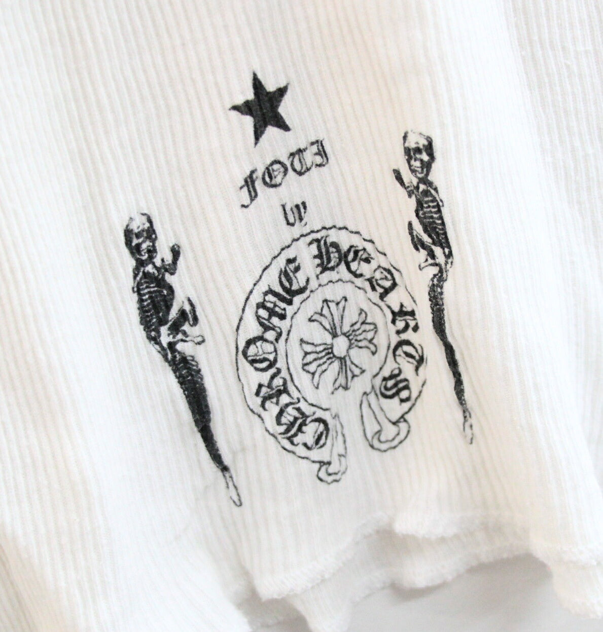 CHROME HEARTS Old Vintage Harriss Teeter Top White Size S
