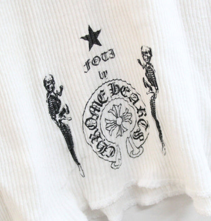 CHROME HEARTS Old Vintage Harriss Teeter Top White Size S