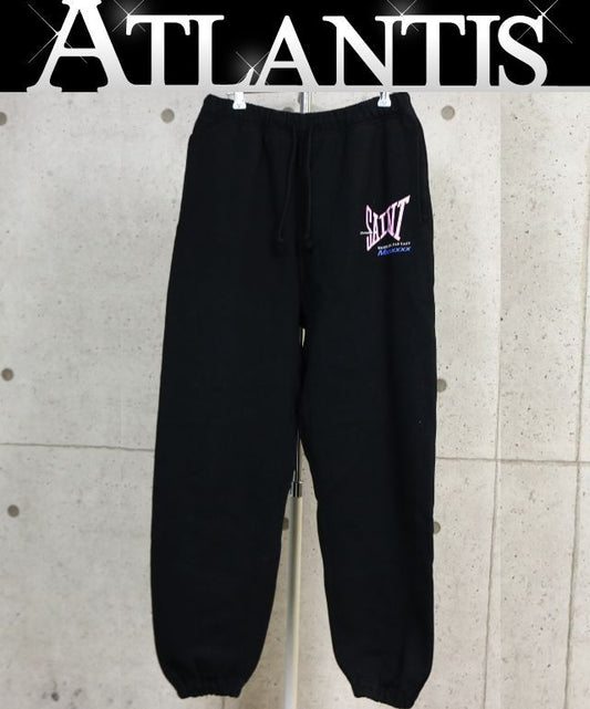 SAINT MICHAEL 25SS RIBON SAINT Sweatpants Black Size M