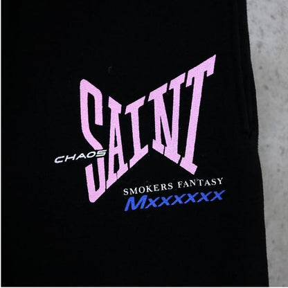 SAINT MICHAEL 25SS RIBON SAINT Sweatpants Black Size M