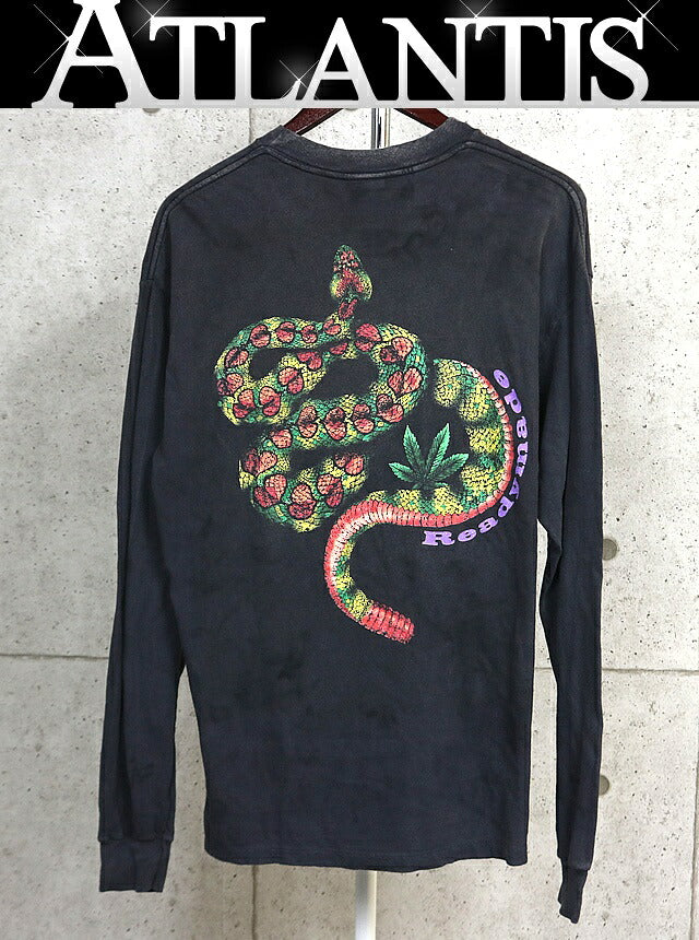 READYMADE Snake Print Long Sleeve Shirt Black Size L
