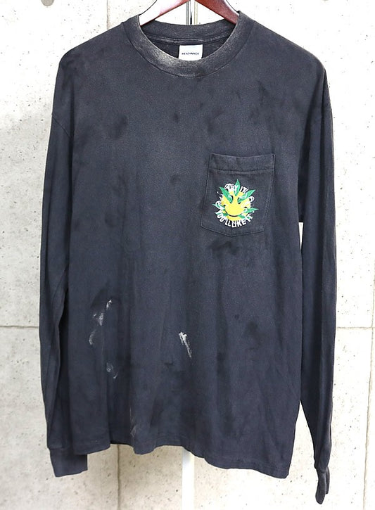 READYMADE Snake Print Long Sleeve Shirt Black Size L