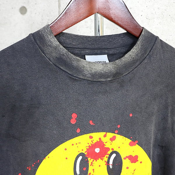 READYMADE Smile Print Short Sleeve T-Shirt Black Size L
