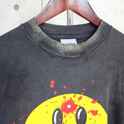 READYMADE Smile Print Short Sleeve T-Shirt Black Size L