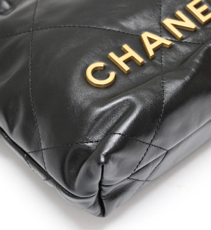 CHANEL 22 Mini Calfskin Chain Black GHW Shoulder Bag