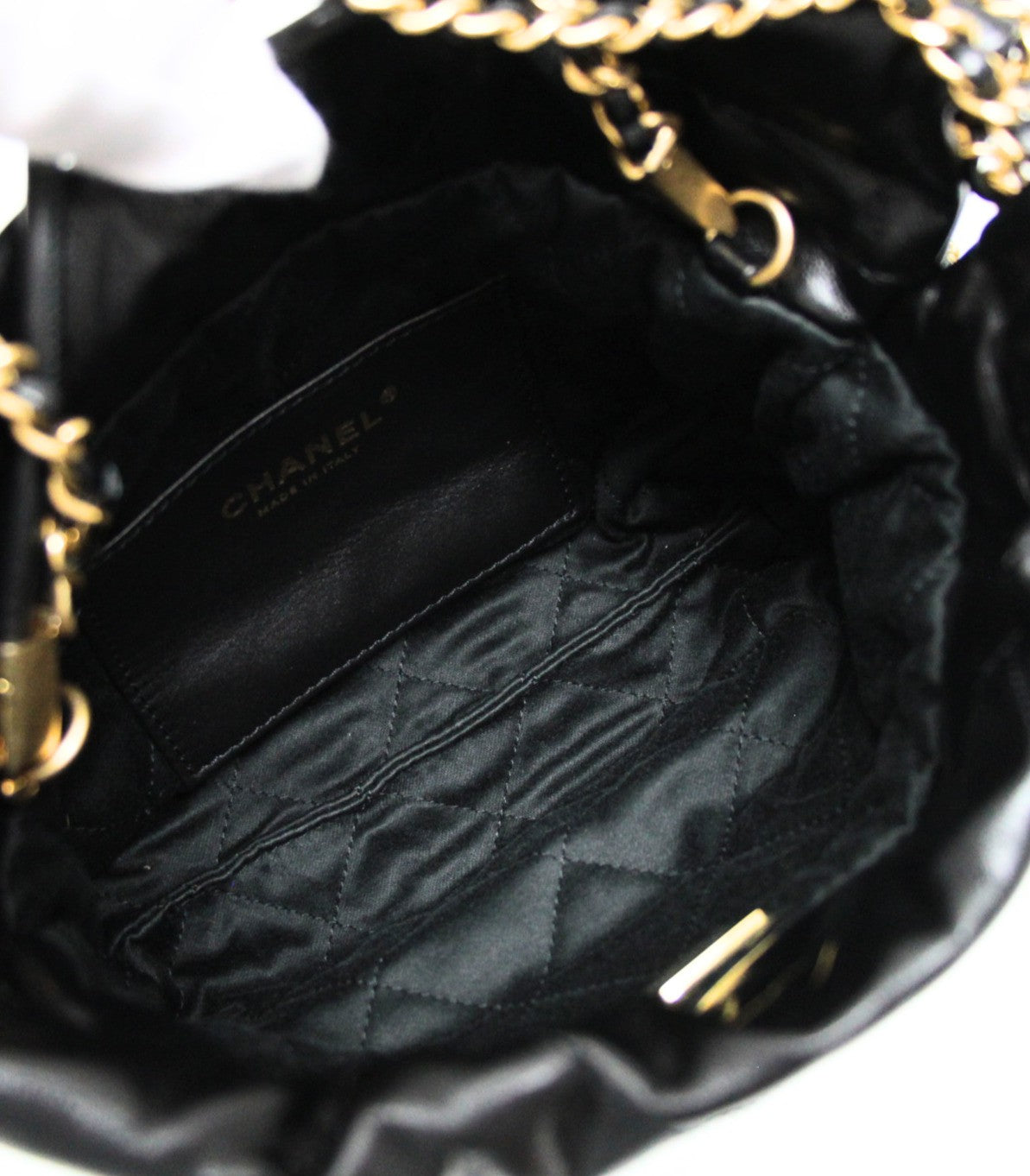 CHANEL 22 Mini Calfskin Chain Black GHW Shoulder Bag