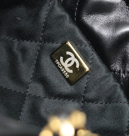 CHANEL 22 Mini Calfskin Chain Black GHW Shoulder Bag