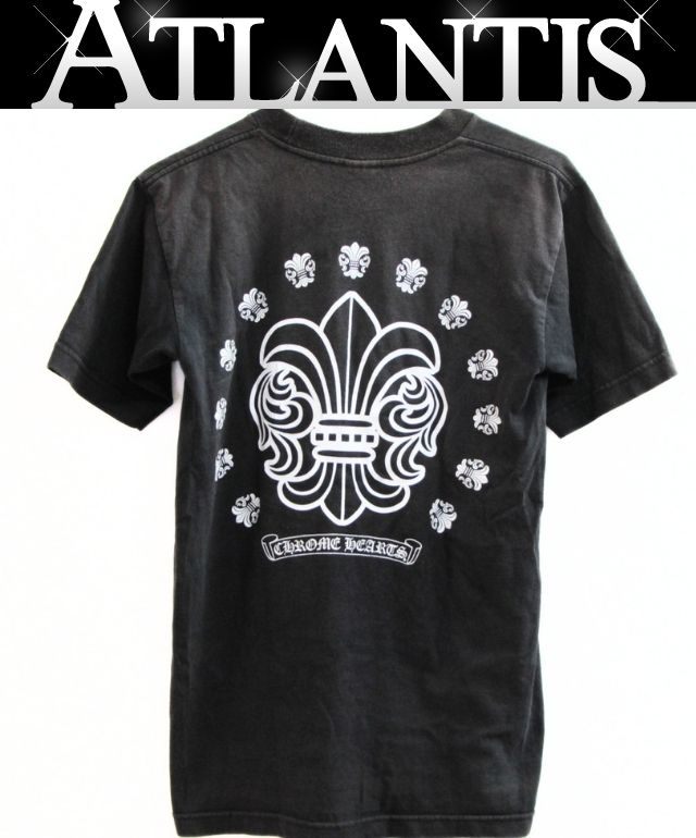 CHROME HEARTS Old Circle Logo BS Flare T-Shirt Black Size S