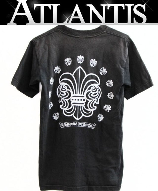 CHROME HEARTS Old Circle Logo BS Flare T-Shirt Black Size S