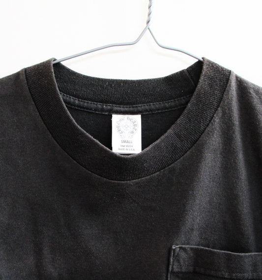CHROME HEARTS Old Circle Logo BS Flare T-Shirt Black Size S