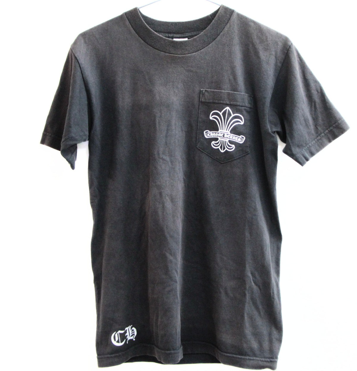 CHROME HEARTS Old Circle Logo BS Flare T-Shirt Black Size S
