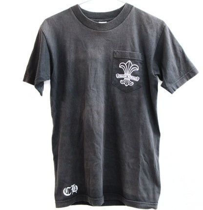 CHROME HEARTS Old Circle Logo BS Flare T-Shirt Black Size S