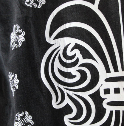 CHROME HEARTS Old Circle Logo BS Flare T-Shirt Black Size S