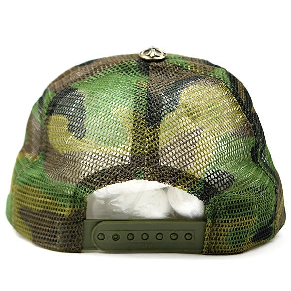 CHROME HEARTS Camo "FUCK" Patch Silver Trucker Cap