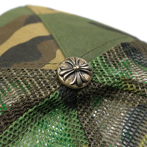 CHROME HEARTS Camo "FUCK" Patch Silver Trucker Cap
