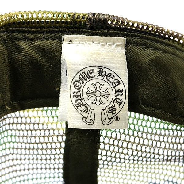 CHROME HEARTS Camo "FUCK" Patch Silver Trucker Cap
