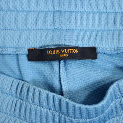 LOUIS VUITTON Logo Mesh Shorts Blue Size M