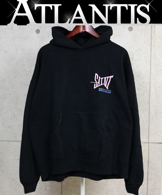 SAINT MICHAEL 25SS Ribon Saint Hoodie Black Size XXL