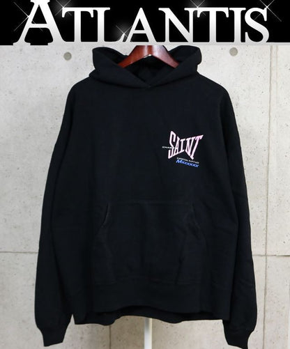 SAINT MICHAEL 25SS Ribon Saint Hoodie Black Size XXL