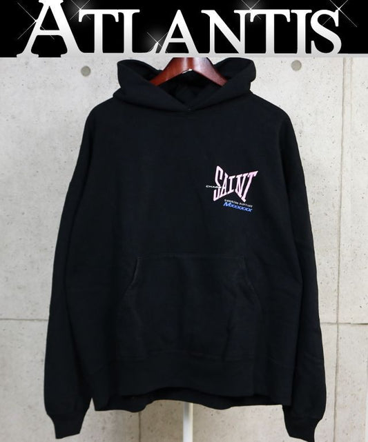 SAINT MICHAEL 25SS Ribon Saint Hoodie Black Size XXL