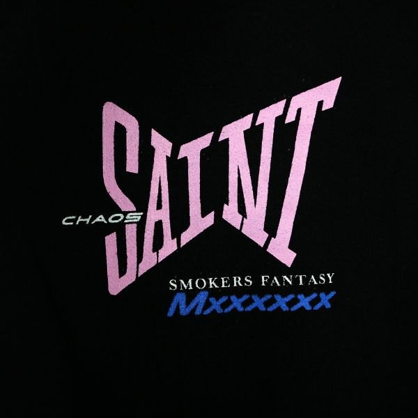 SAINT MICHAEL 25SS Ribon Saint Hoodie Black Size XXL