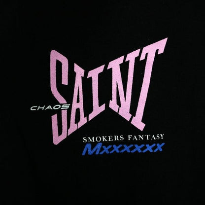 SAINT MICHAEL 25SS Ribon Saint Hoodie Black Size XXL