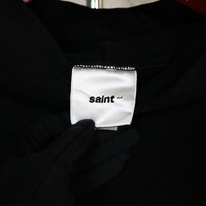 SAINT MICHAEL 25SS Ribon Saint Hoodie Black Size XXL