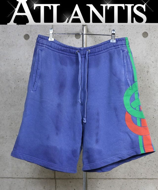 GUCCI Logo Stripe Shorts Purple Size S