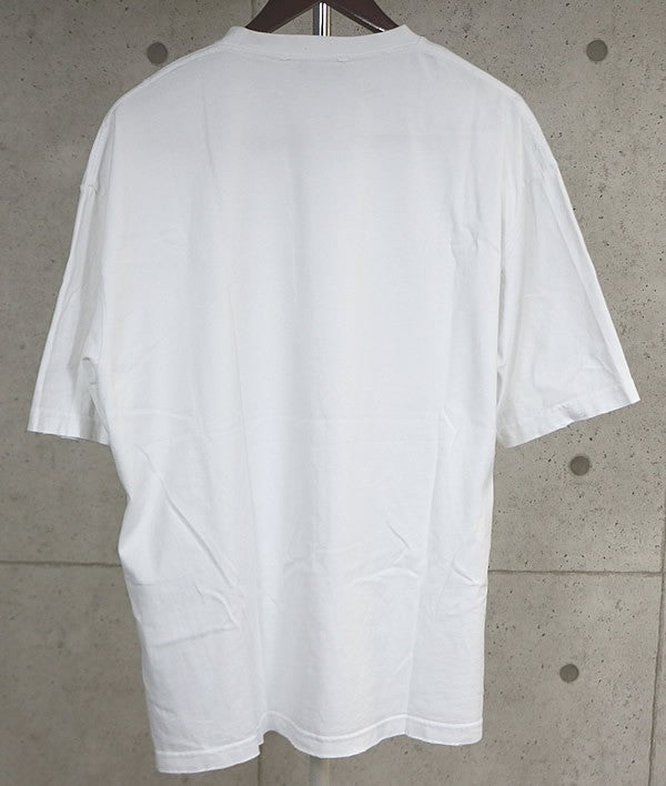 BALENCIAGA Logo Short Sleeve T-Shirt White Size L