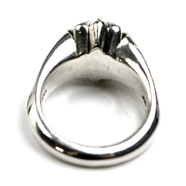 CHROME HEARTS Small Cutout CH Plus Silver 925 Ring Size JP 14