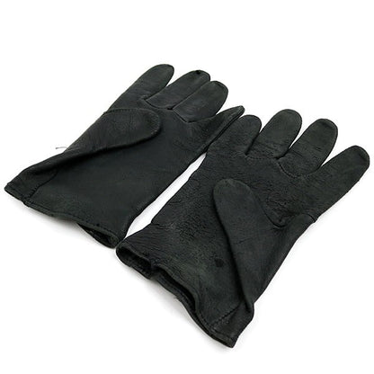 CHROME HEARTS Horseshoe Button Leather Gloves Black