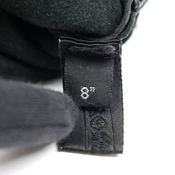 CHROME HEARTS Horseshoe Button Leather Gloves Black