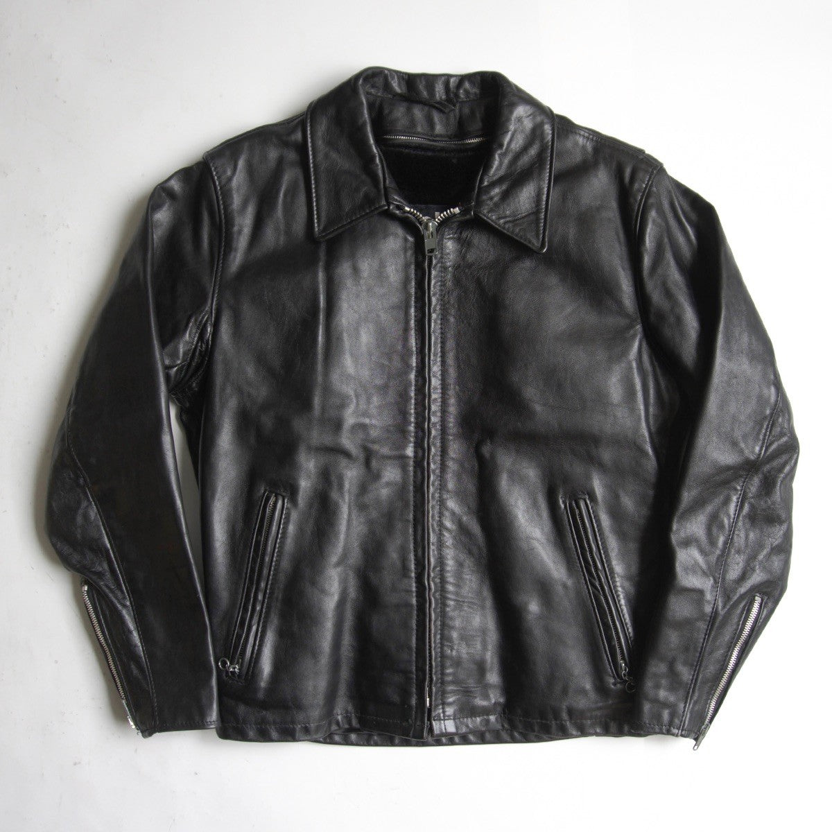 SCHOTT 152 Made in USA Collared Single Rider Leather Size 38