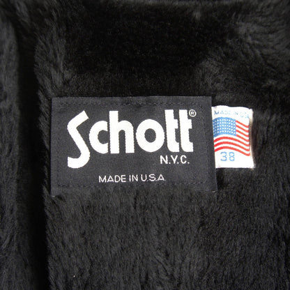 SCHOTT 152 Made in USA Collared Single Rider Leather Size 38