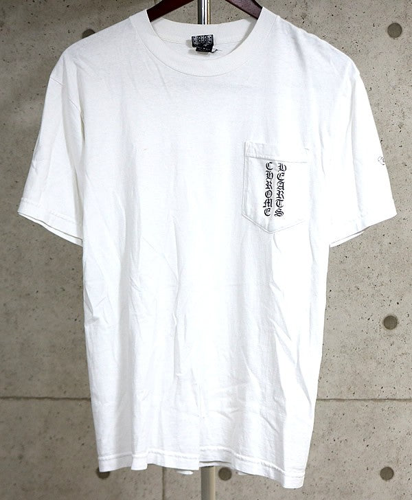 CHROME HEARTS Old American Scroll Label T-Shirt White Size M