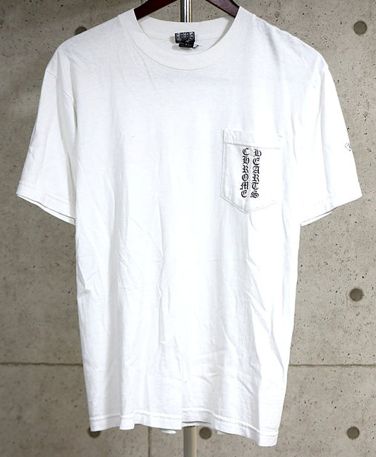 CHROME HEARTS Old American Scroll Label T-Shirt White Size M
