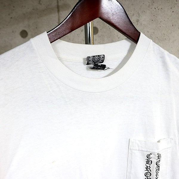 CHROME HEARTS Old American Scroll Label T-Shirt White Size M