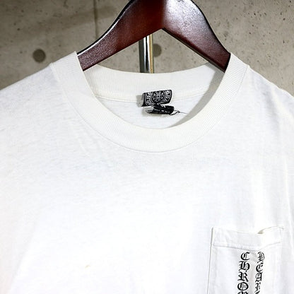 CHROME HEARTS Old American Scroll Label T-Shirt White Size M