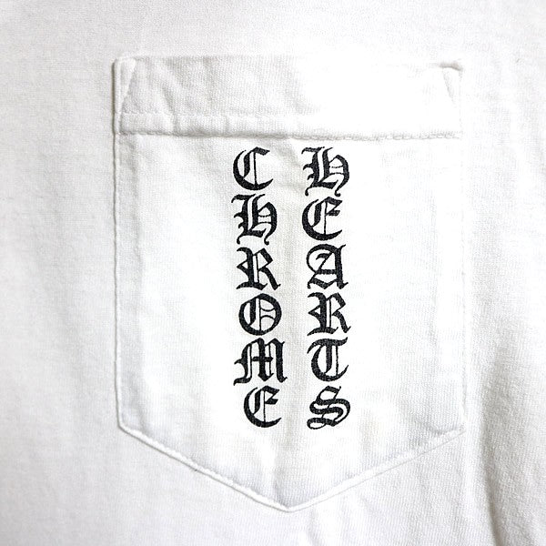 CHROME HEARTS Old American Scroll Label T-Shirt White Size M