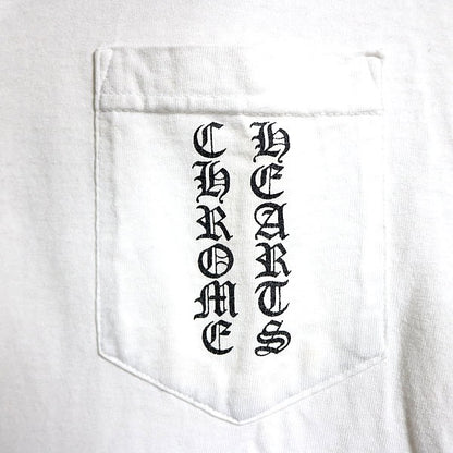 CHROME HEARTS Old American Scroll Label T-Shirt White Size M