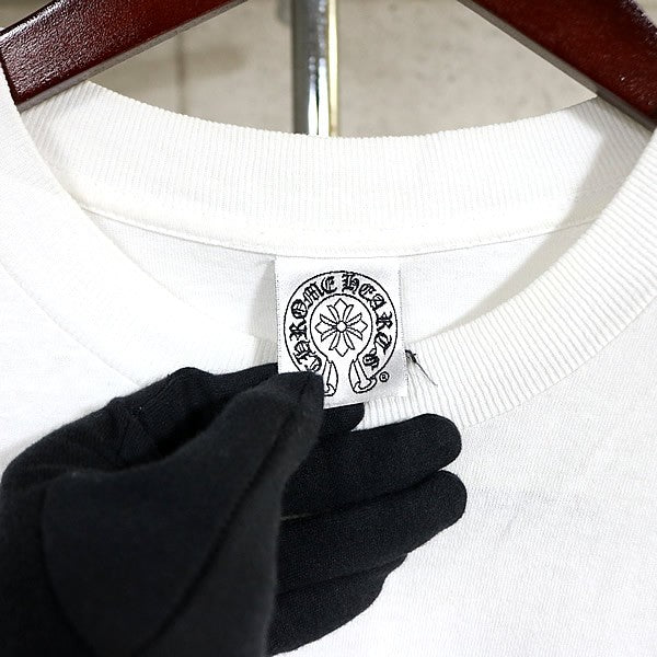 CHROME HEARTS Old American Scroll Label T-Shirt White Size M