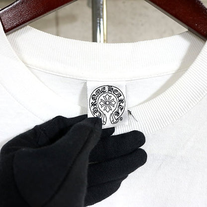 CHROME HEARTS Old American Scroll Label T-Shirt White Size M